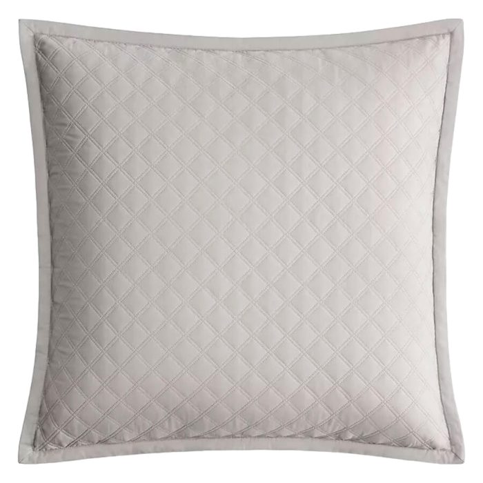 Hudson Park Double Diamond Euro Sham Silver