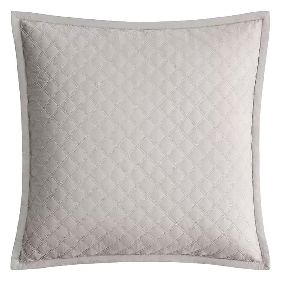 Hudson Park Double Diamond Euro Sham Silver