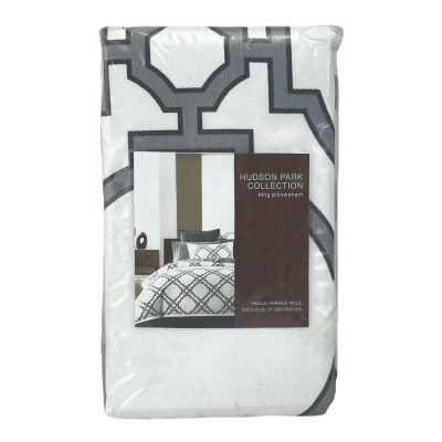 Hudson Park Trellis Printed Pique King Sham 3