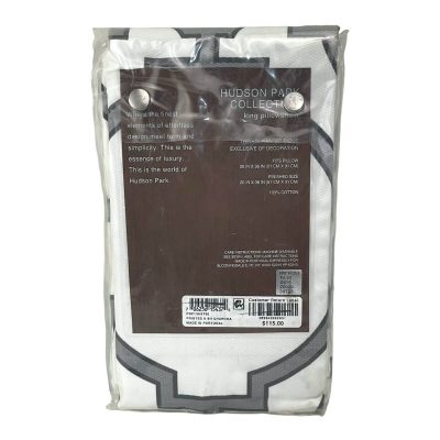 Hudson Park Trellis Printed Pique King Sham 4