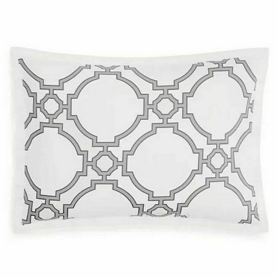 Hudson Park Trellis Printed Pique King Sham
