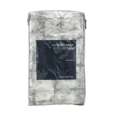 Hudson Park Woven Shibori Standard Sham Light Slate 3
