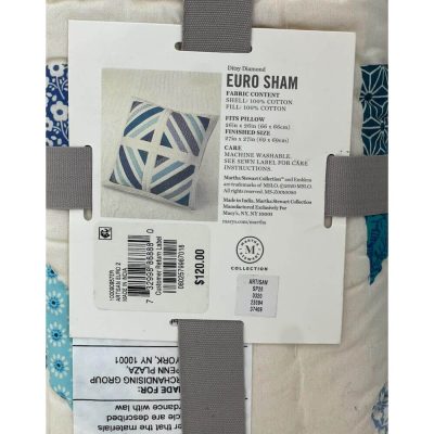 Martha Stewart Artisan Ditsy Diamond Euro Sham 2