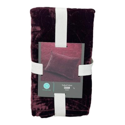 Martha Stewart Medallion Tufted Velvet Quilted Standard Sham 3
