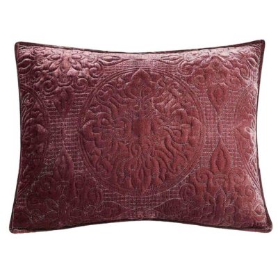 Martha Stewart Medallion Tufted Velvet Quilted Standard Sham
