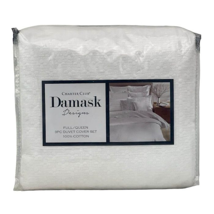Charter Club Damask Designs Diamond Dot Full/Queen Duvet Set 3