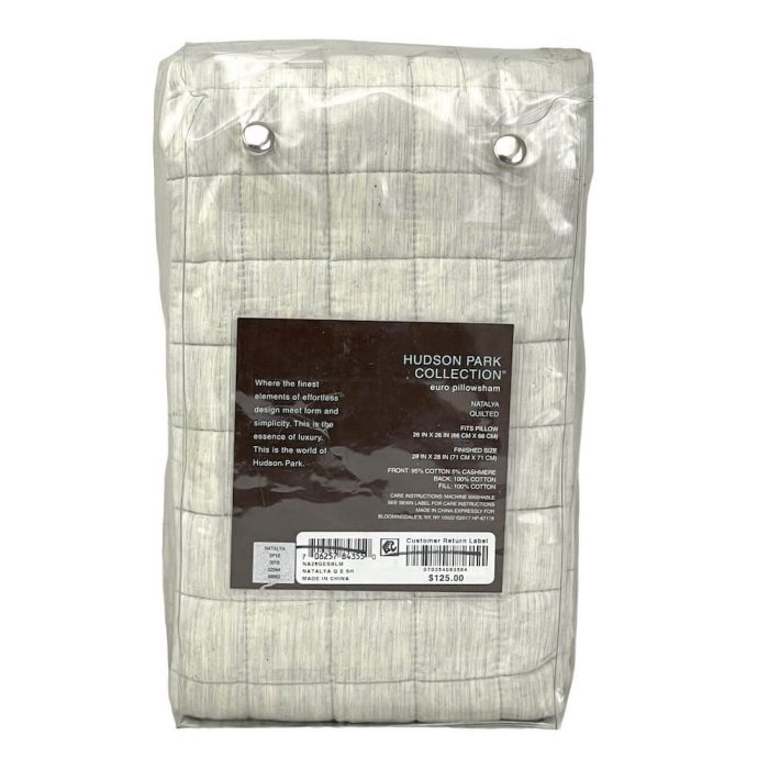 Hudson Park Natalya Quilted EURO Sham Light Tan 3