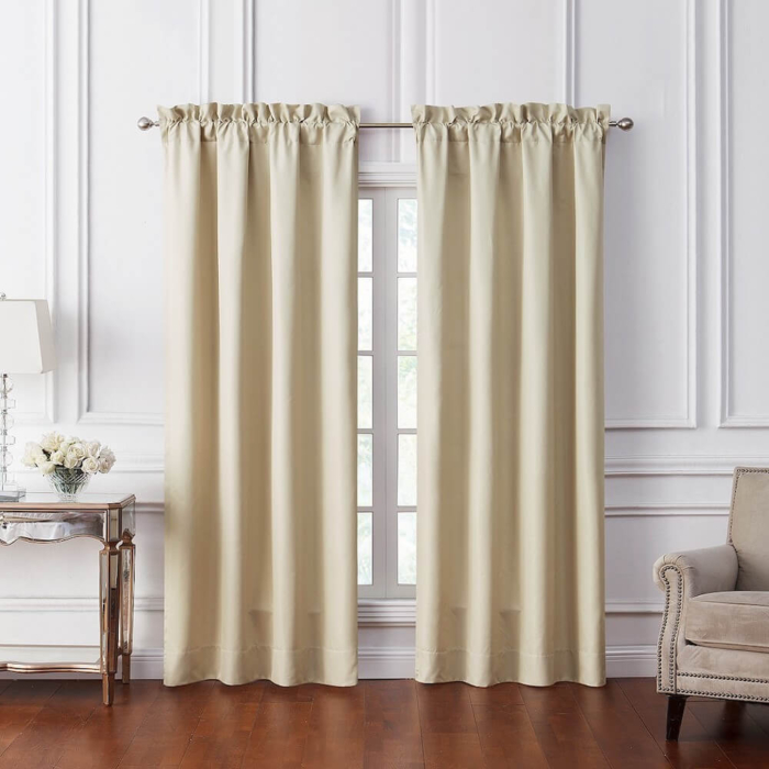 Waterford Fine Linens Annalise 2 Window Panels Soft Gold