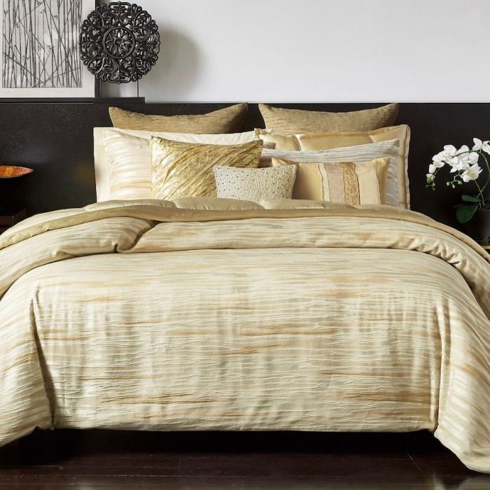 Donna Karan Gilded Duvet Cover Gold