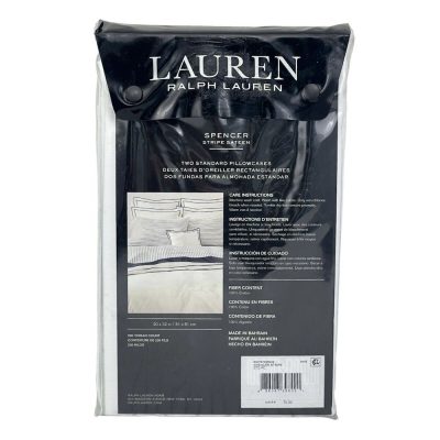 Ralph Lauren Spencer Stripe STANDARD Pillowcases Sage 4