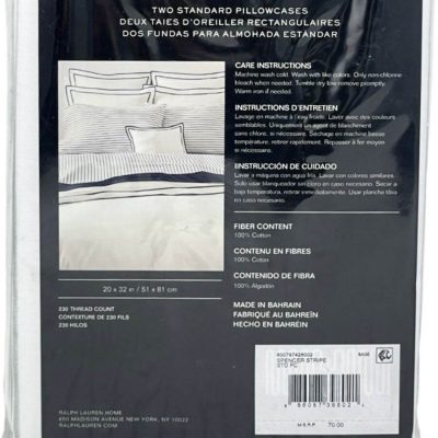 Ralph Lauren Spencer Stripe STANDARD Pillowcases Sage 5