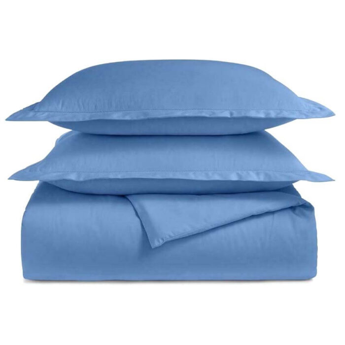 Charter Club Damask Solid 3 Piece King Duvet Set Marine Blue