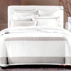 Hotel Collection 680 TC Colorblock King Duvet Cover Palladium Grey