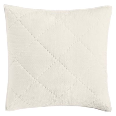 Hotel Collection Diamond Dobby Quilted Euro Sham Natural