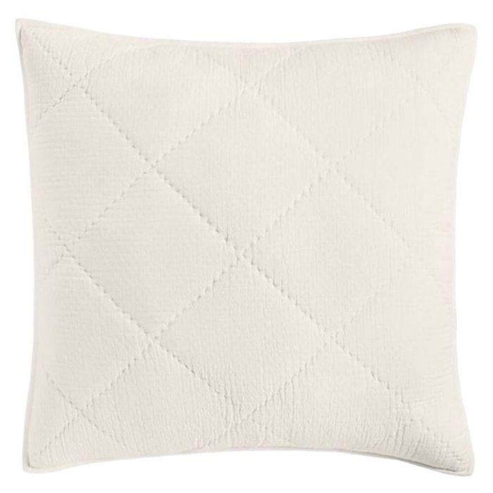 Hotel Collection Diamond Dobby Quilted Euro Sham Natural