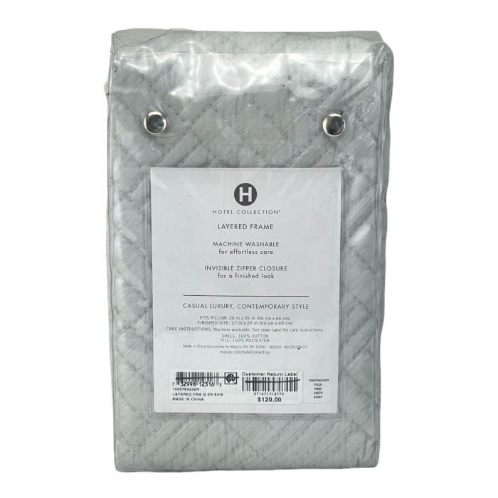 Hotel Collection Layered Frame Quilted Euro Sham 4