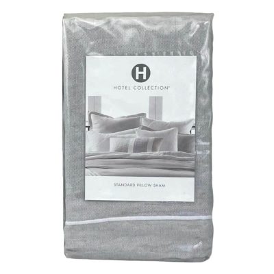 Hotel Collection Linen Blend Standard Sham Gray 1