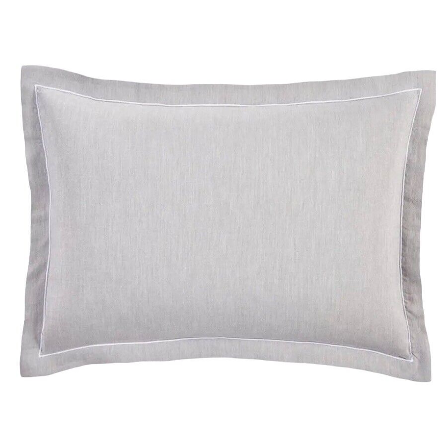Hotel Collection Linen Blend Standard Sham Gray