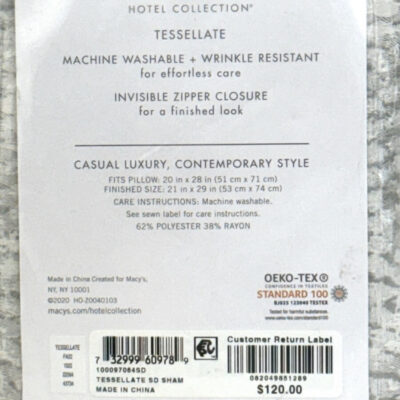 Hotel Collection Tessellate Standard Sham Silver 3