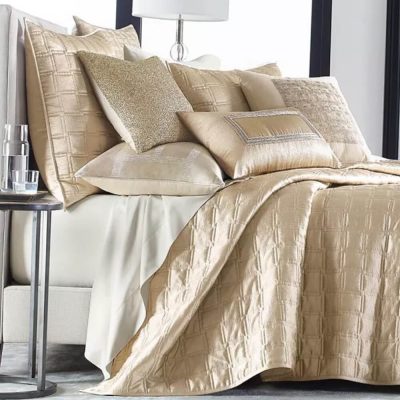 Hotel Collection Burnish Coverlet Gold 2
