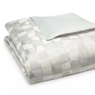 Hudson Park Facets Duvet Cover Silver