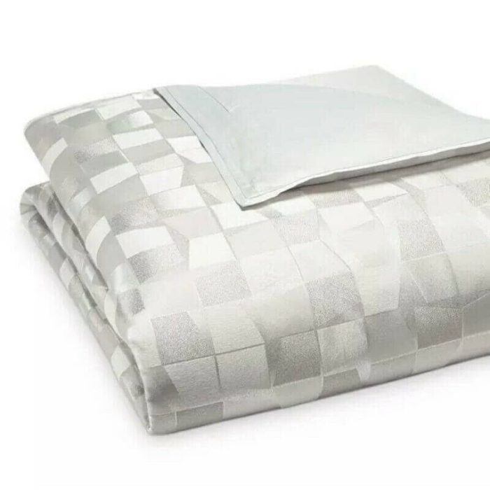 Hudson Park Facets Duvet Cover Silver