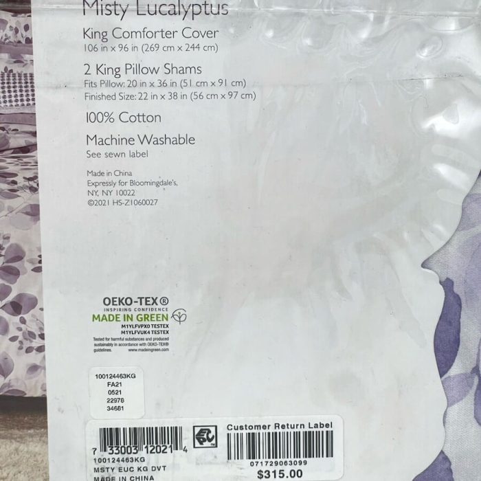 Sky Misty Eucalyptus King Duvet Set 2