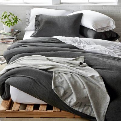 Calvin Klein Modern Body Jersey Duvet Cover Charchoal 2