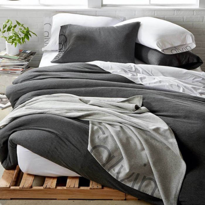 Calvin Klein Modern Body Jersey Duvet Cover Charchoal 2