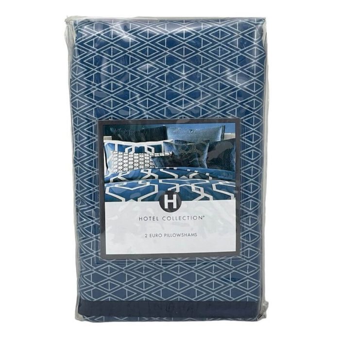 Hotel Collection Modern Imperial EURO Sham Indigo Blue 2