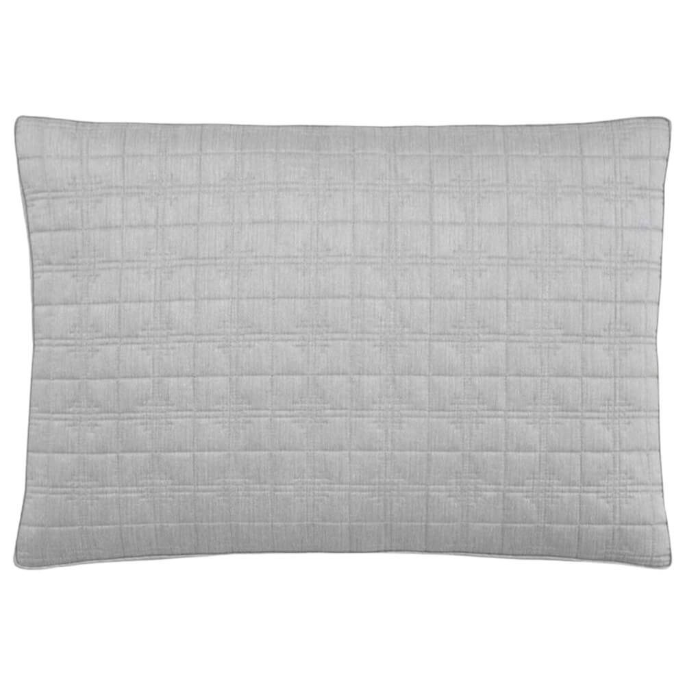 Hotel Collection Modern Plaid Quilted Sham Gray