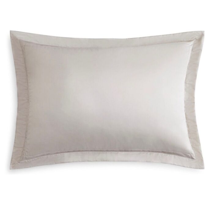 Hudson Park 680 Thread Count Cotton Sateen 2 KING Shams Pewter
