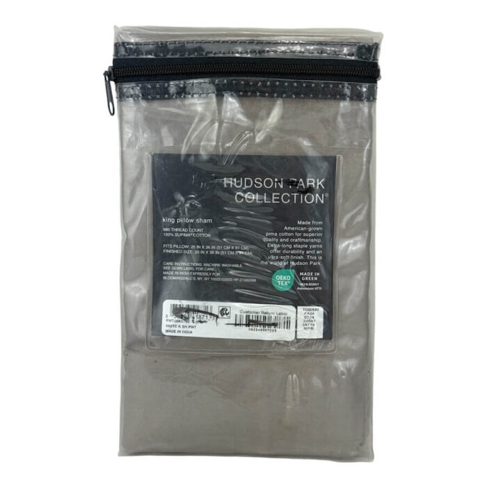 Hudson Park 680 Thread Count King Sham Pewter 2
