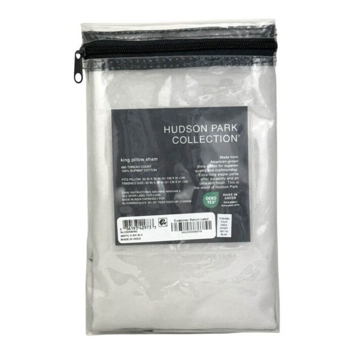 Hudson Park 680 Thread Count King Sham Silver 2