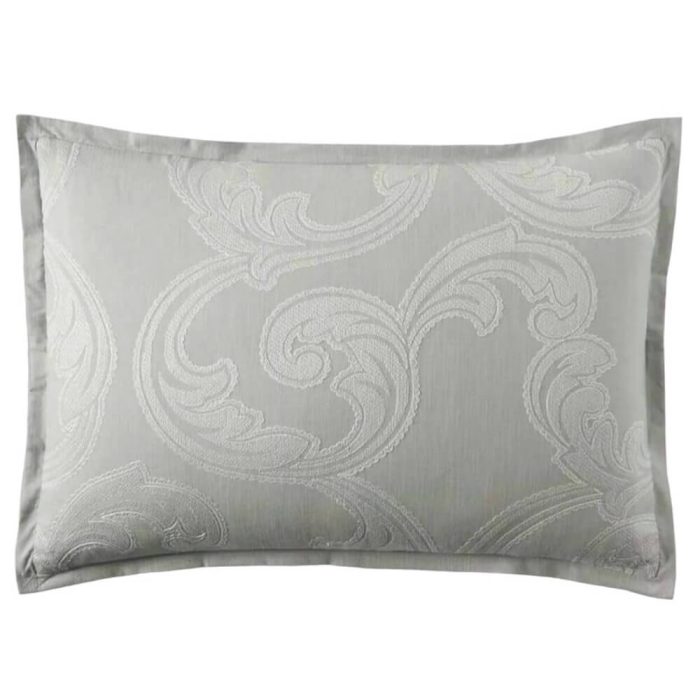 Hudson Park Collection Modern Scroll 2 KING Shams GRAY