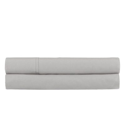 Ralph Lauren Palmer Percale QUEEN Flat Sheet Pale Flannel Grey