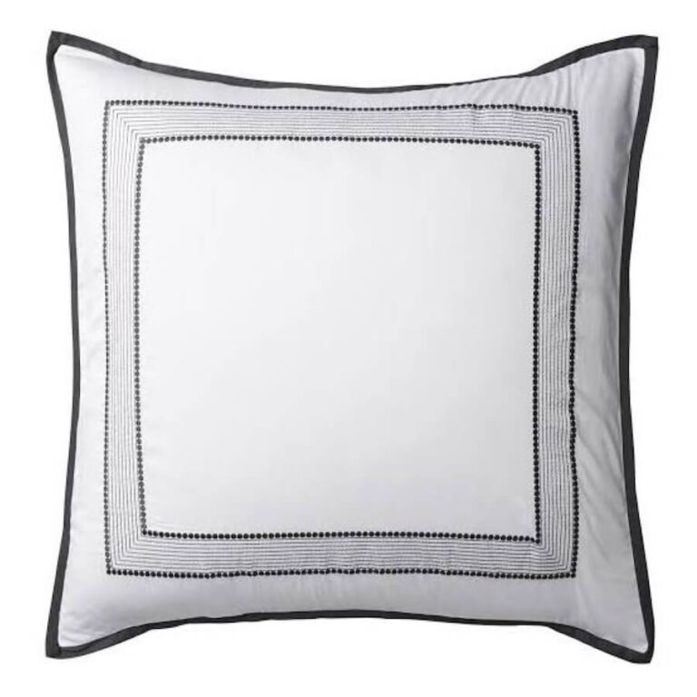 Vera Wang Home Pom Poms Embroidered 2 EURO Shams