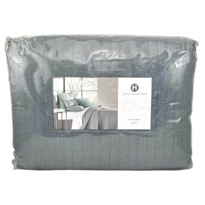 Hotel Collection Stencil Quilted KING Coverlet Gray