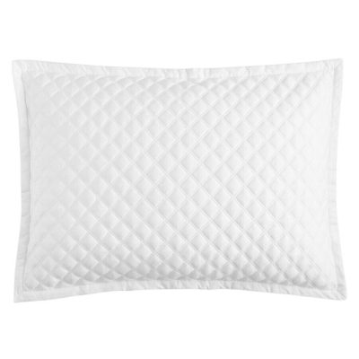 Hudson Park Double Diamond Quilted Sham White