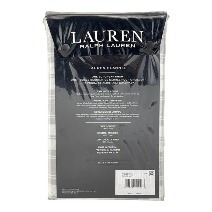Ralph Lauren Ulster Plaid Flannel Euro Sham 4