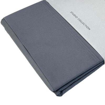 Calvin Klein Florence Stitch KING Flat Sheet TITANIUM 3