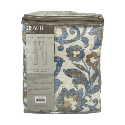 Croscill Janine Window Panels & Tie Backs Set Blue