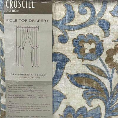 Croscill Janine Window Panels & Tie Backs Set 4