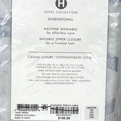 Hotel Collection Dimensional Standard Sham Blue 3