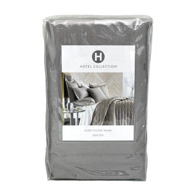 Hotel Collection Honeycomb Trellis Quilted EURO Sham Warm Gray 3