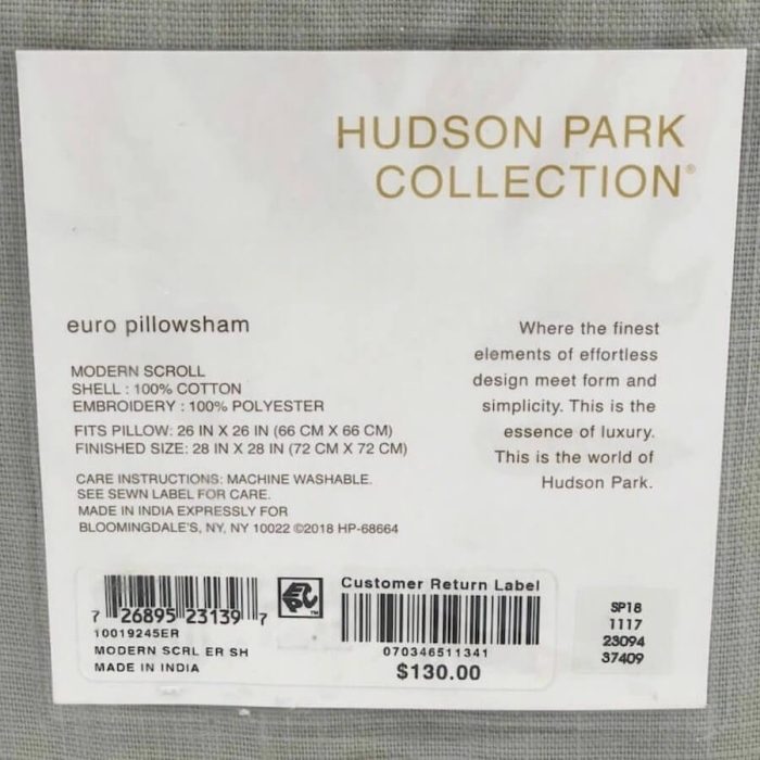 Hudson Park Collection Modern Scroll Euro Sham 4
