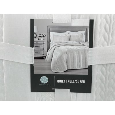 Martha Stewart Cable Knit Velvet Quilt 2