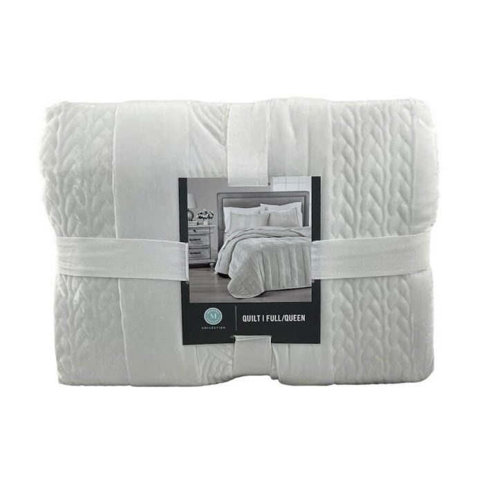 Martha Stewart Cable Knit Velvet Quilt