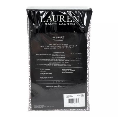 Ralph Lauren Spencer Leaf KING Pillowcases Deep Lavender 2