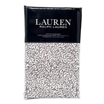 Ralph Lauren Spencer Leaf KING Pillowcases Deep Lavender